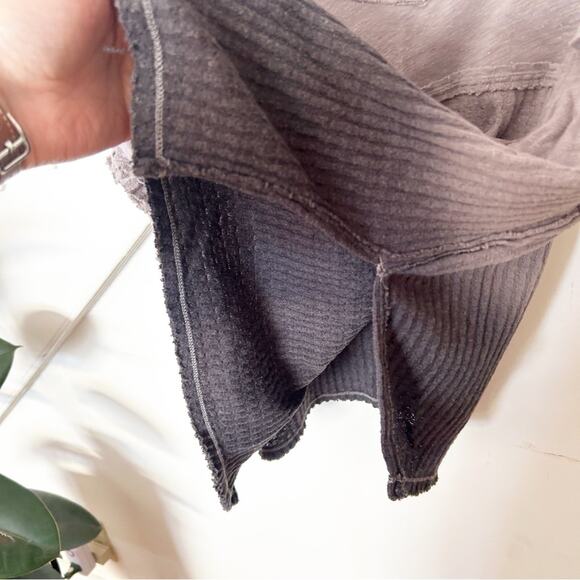 Free People We The Free Sun Dial Tee Linen Blend Dip Dye Short Sleeves Size XS - Picture 6 of 9